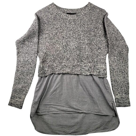 Banana Republic Women's Long Sleeve Tweed Layered Pullover Small - Picture 1 of 8